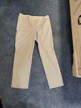 Talbots White Pants with Black Pinstripe size 12